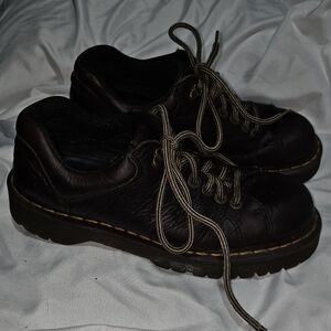 Dr. Martens Dark Brown Leather Shoes, Size 9 Mens